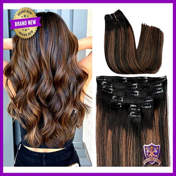 Remy Human Hair Clip-In Extensions 16 Inches 120g 7 Pieces main image 5